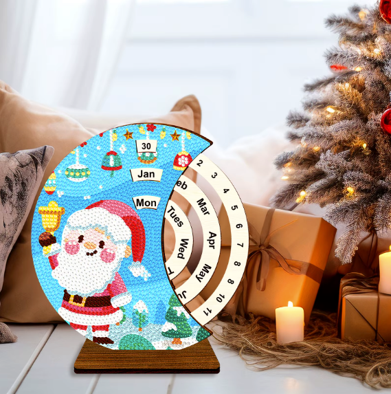 Santa Claus Diamond Painting Perpetual Calendar
