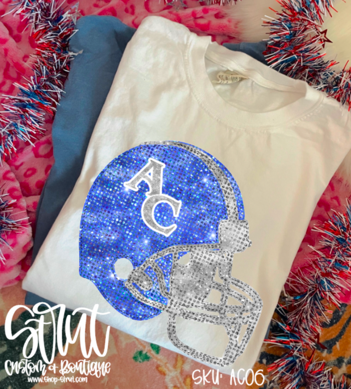 Sequin ACCS Helmet T-Shirt or Long Sleeve