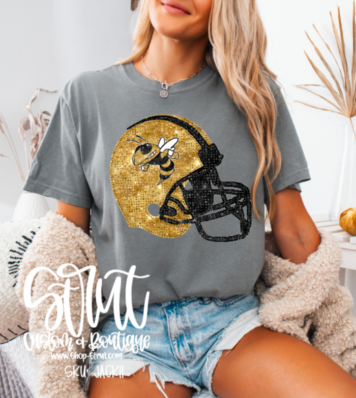 Sequin Jacket Helmet T-Shirt or Long Sleeve