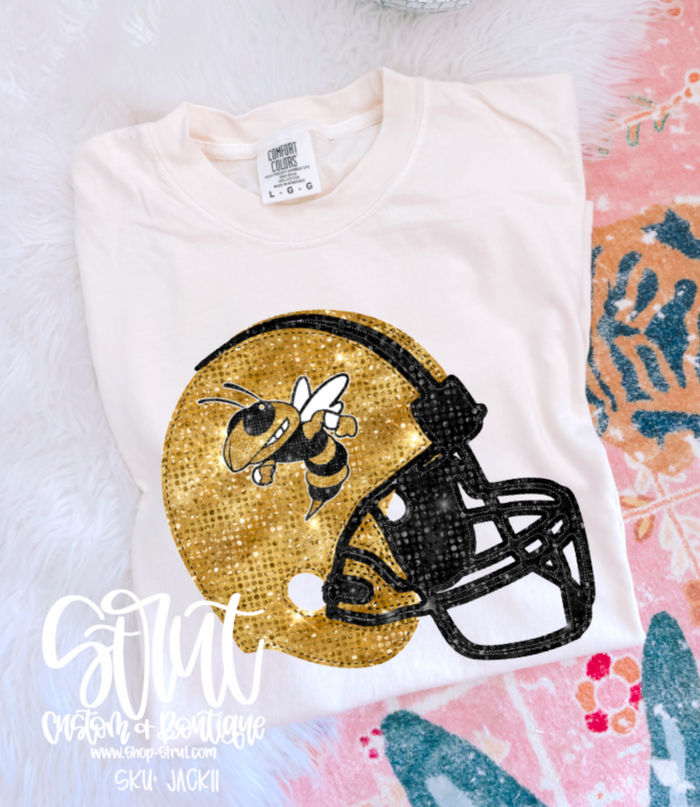 Sequin Jacket Helmet T-Shirt or Long Sleeve