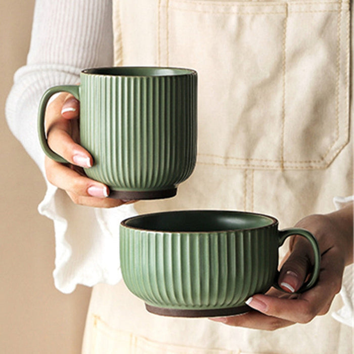 Seraphina Ribbed Coffee Mug Coffee Mugs The June Shop