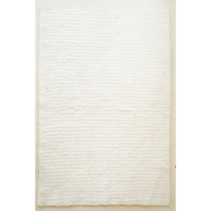 Signature Organic Cotton Solid Ivory Washable Area Rug - Rugs by Roo