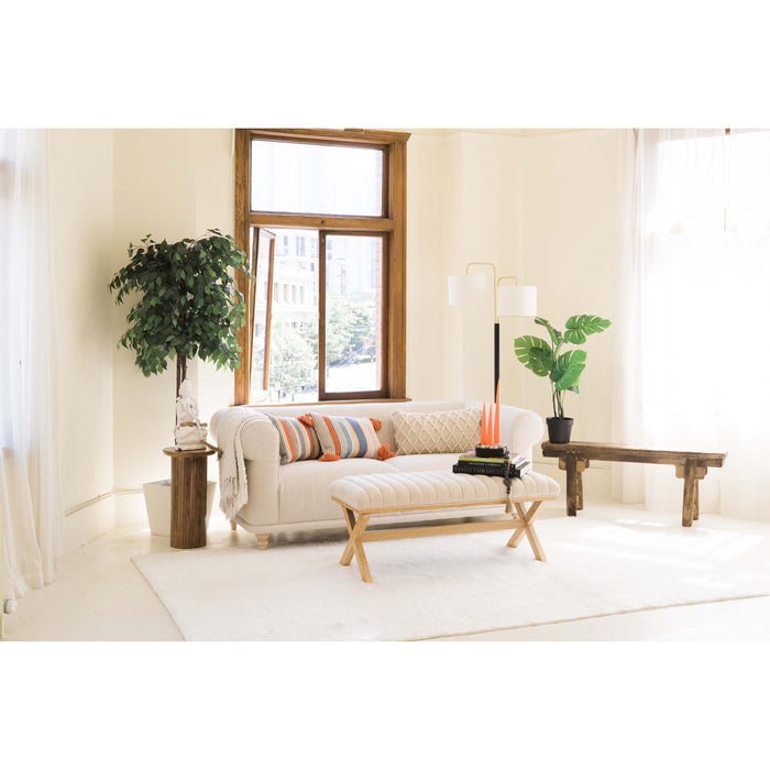 Signature Organic Cotton Solid Ivory Washable Area Rug - Rugs by Roo