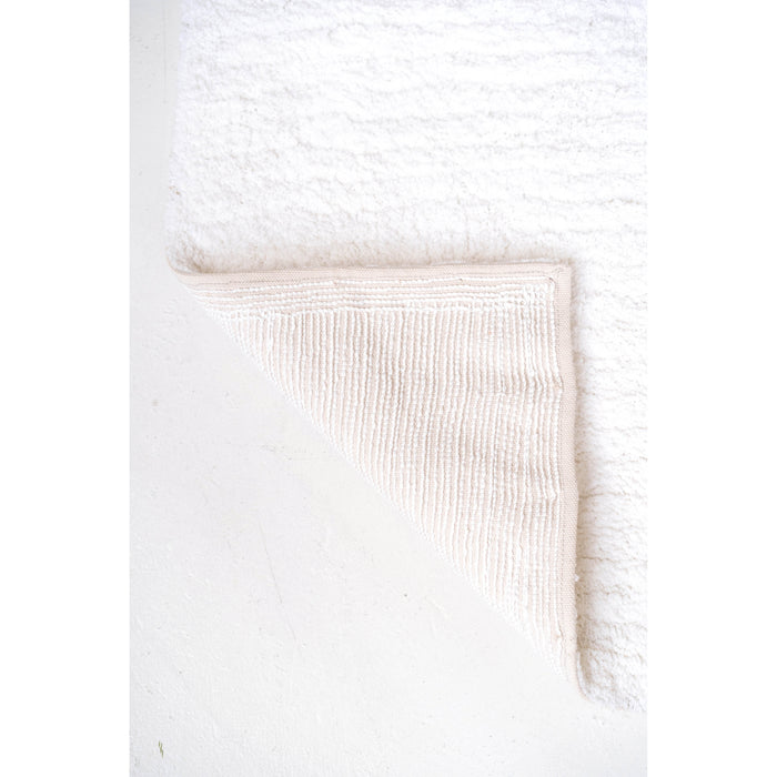 Signature Organic Cotton Solid Ivory Washable Area Rug - Rugs by Roo