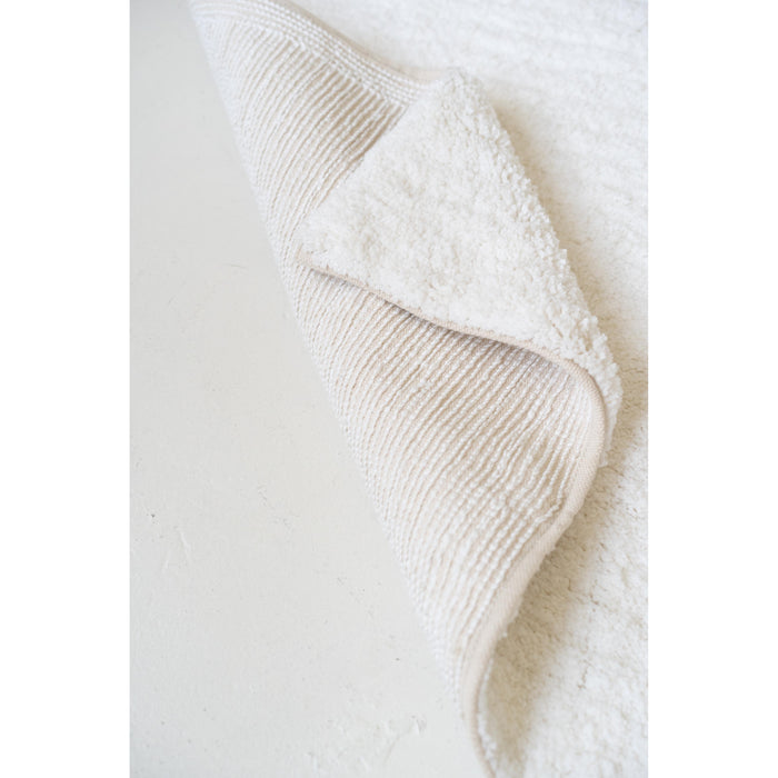Signature Organic Cotton Solid Ivory Washable Area Rug - Rugs by Roo