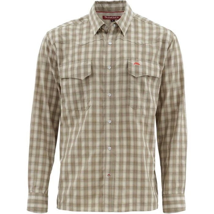 Simms Big Sky Long Sleeve Shirt in canteen plaid.