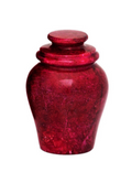 Small/Keepsake 2.5 Cubic Inches Red Natural Marble Cremation Urn for Ashes