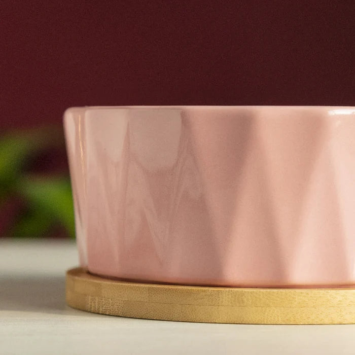 Snack Bowl With Wooden Base & Food Picks Serving Bowls June Trading
