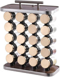 Spice Rack Organizer With Gold Spice Jars