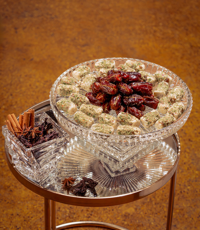 Spiral Round Tray with foot 30 cm
