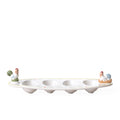 Spring Awakening Egg-Boat Rooster & Hen, 31x12 cm