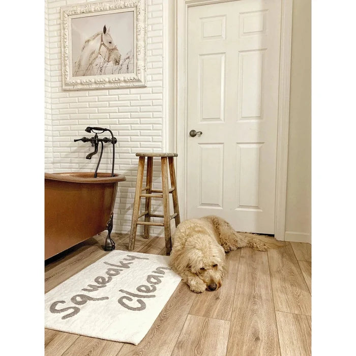 Squeaky Clean Washable Cotton Bath Mat - Rugs by Roo