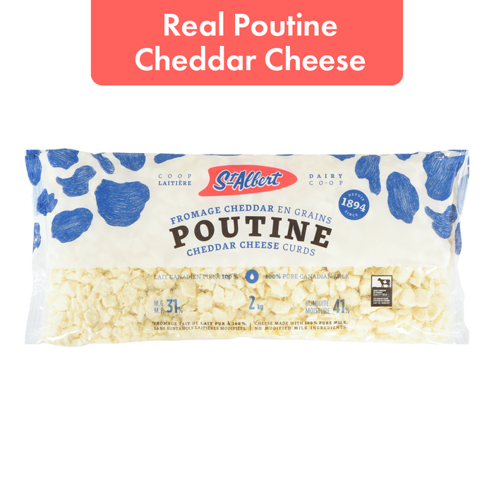 St-Albert Real Poutine Cheddar Cheese Curds (31%M.F.), 2kg
