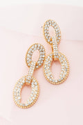 STATEMENT RHINESTONE DROP EARRINGS
