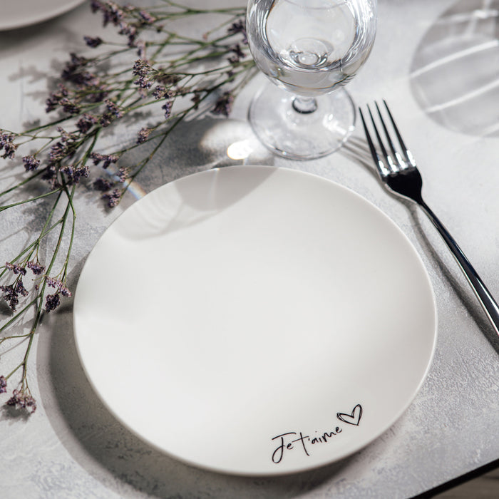 Statement Salad Plate Je t'aime