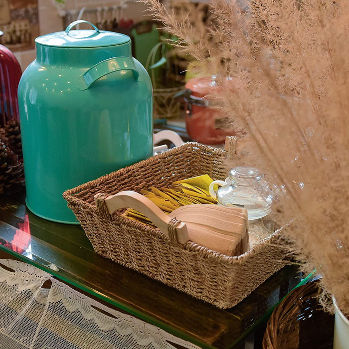 Storage Baskets with Wooden Handles 2-Pack