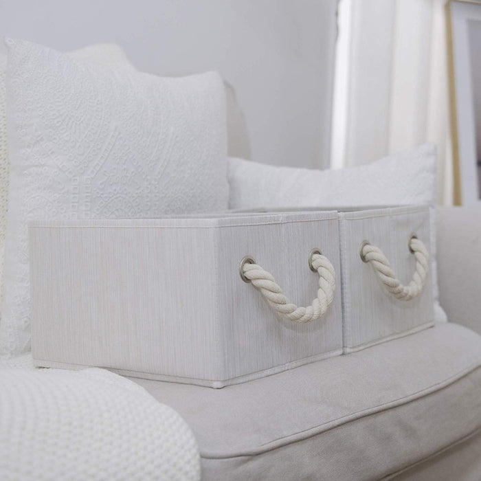 Storage Bins with Cotton Rope Handles