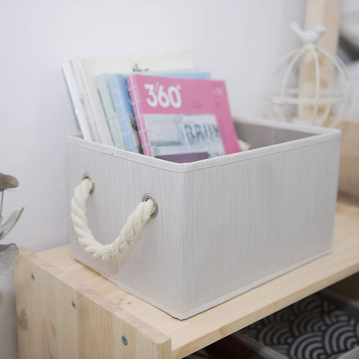 Storage Bins with Cotton Rope Handles