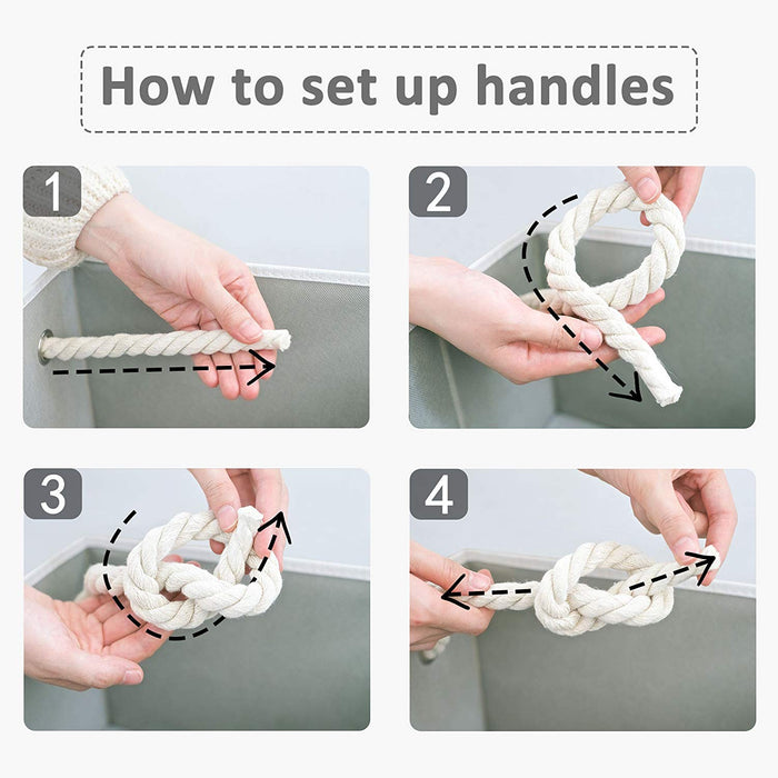 Storage Bins with Cotton Rope Handles