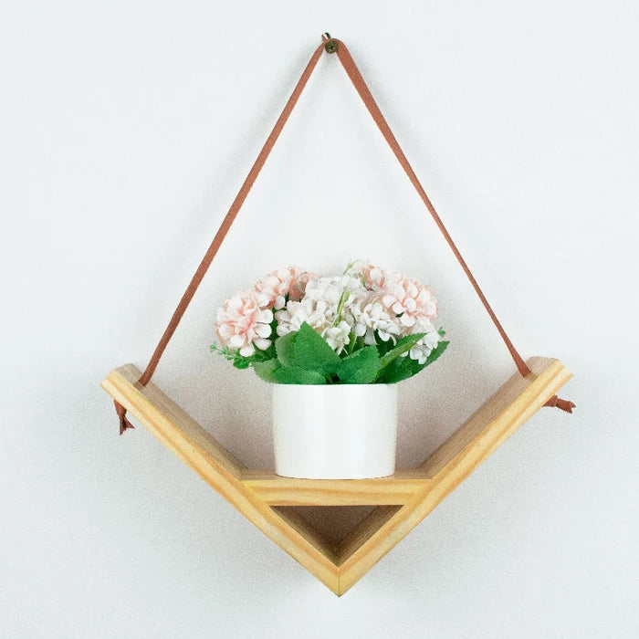 Suave Hanging Wooden Planter Holder Planters June Trading