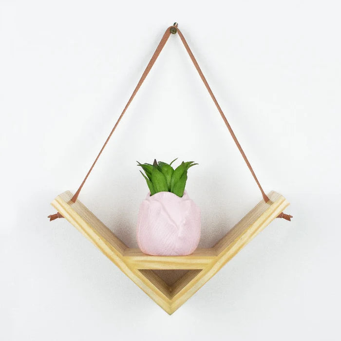 Suave Hanging Wooden Planter Holder Planters June Trading