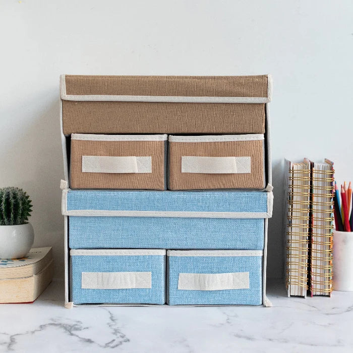 Subtle 3 Compartment Foldable Storage Organizer Basic Organisers ERL