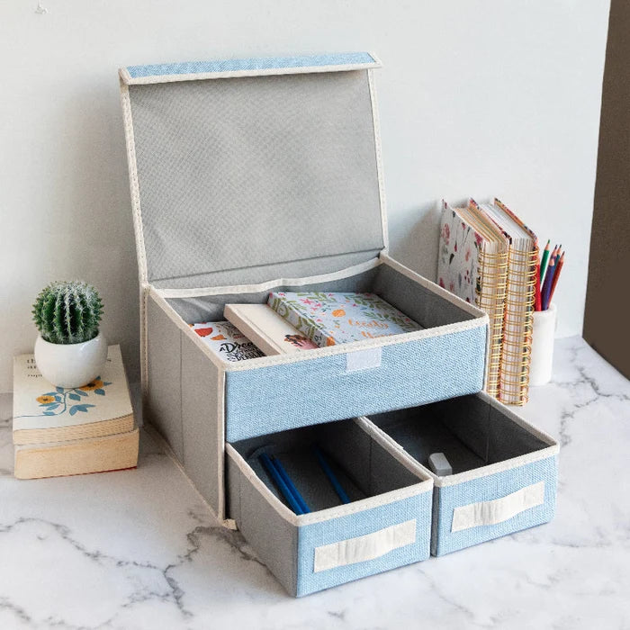 Subtle 3 Compartment Foldable Storage Organizer Basic Organisers ERL
