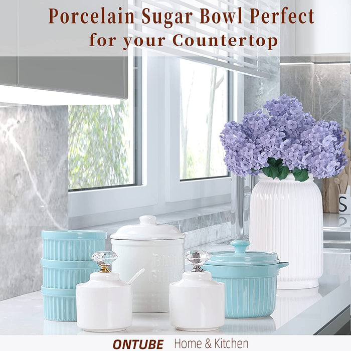 Sugar Bowl with Crystal Lid (SILVER)