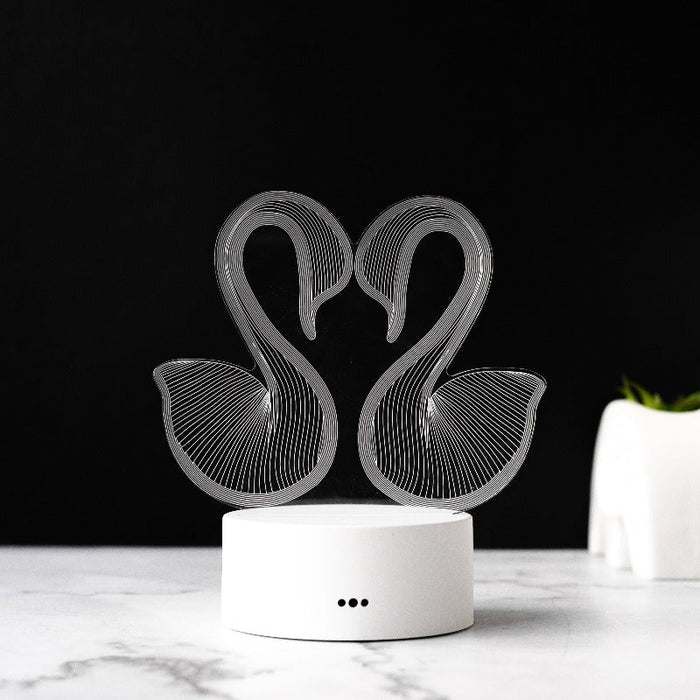Swan 3D Light 3D Lights June Trading White Base