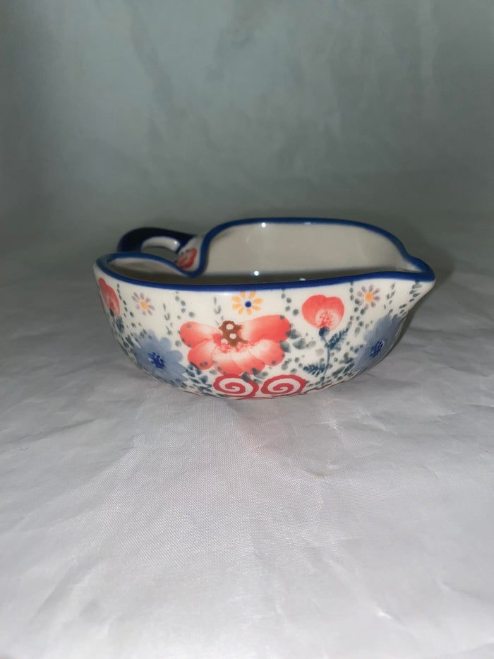 Sweet Pea Sm. Heart Dish with Hook - Pattern Sweet Pea (EO38)