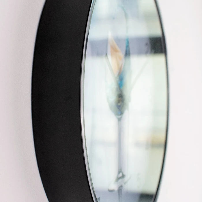 Swirling Wine Design Wall Clock & Frame Set Wall Clocks June Trading