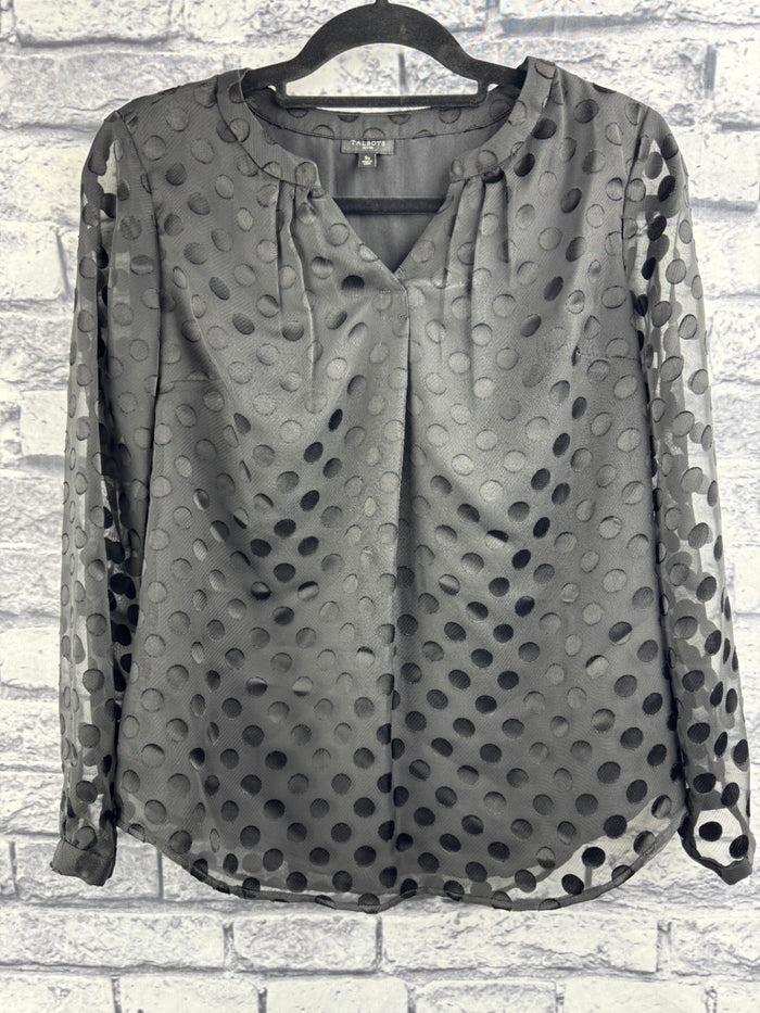 Talbots Black Polka Dot Blouse