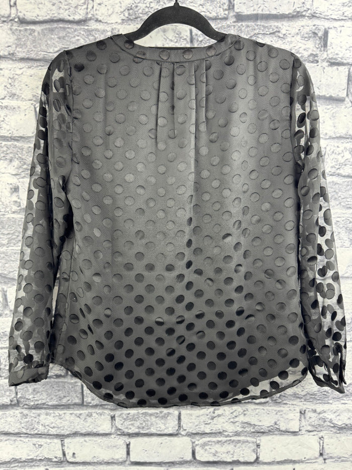 Talbots Black Polka Dot Blouse