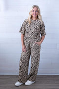 Textured Leopard Print Top