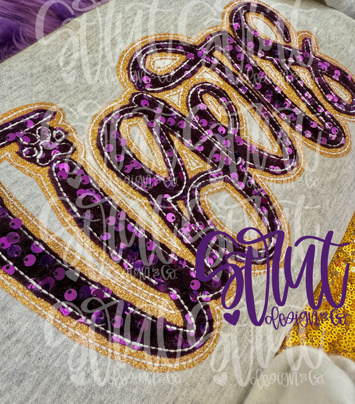 Tigers Double Applique Embroidery Design