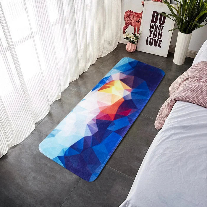 Tinted Glass Abstract Pattern Soft Feel Long Mat Runner Long Mats June Trading