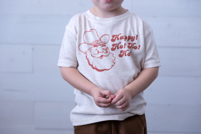 Toddler Happy Ho Ho Ho Christmas Cowboy Santa