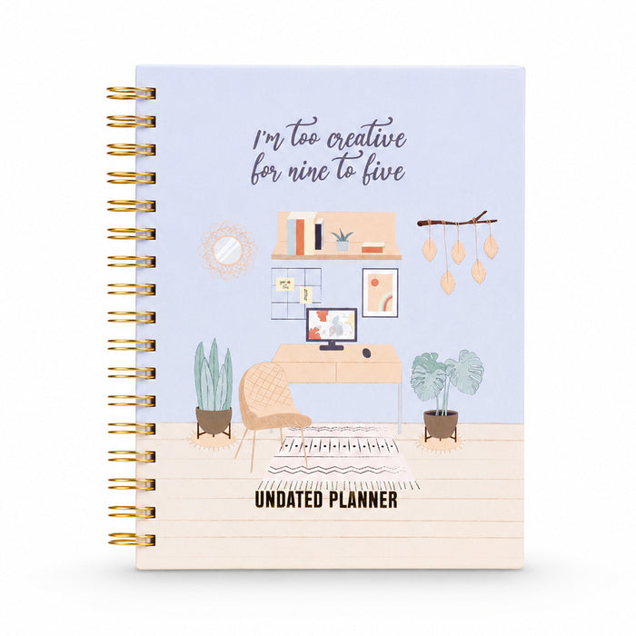 Too Creative For 9 to 5 — Undated Planner + Ultimate Sticker Book