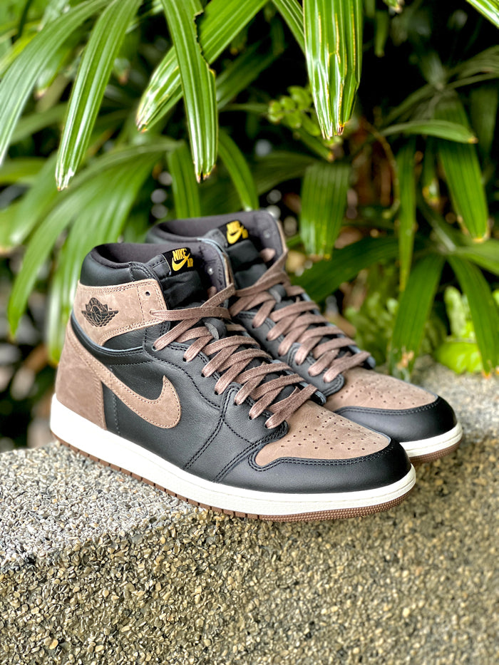 waxed mocha laces jordan 1 palomino