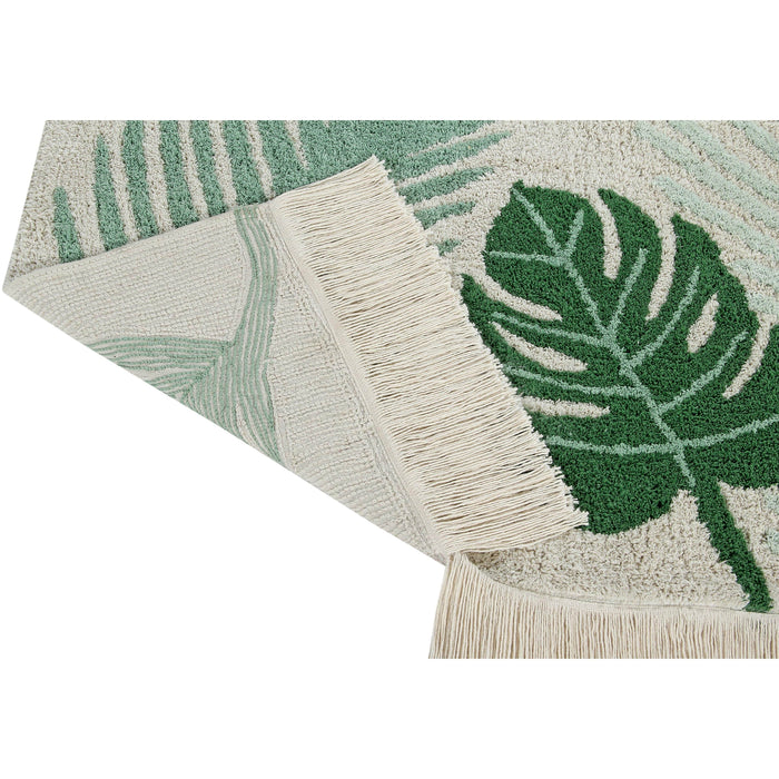 Rugs by Roo | Lorena Canals Tropical Green Machine Washable Area Rug-C-TROP-GREEN