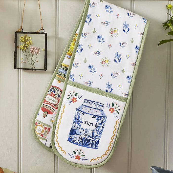 Ulster Weavers Double Oven Glove ~ Tea Tins | New Zealand Delivery | Sabato Auckland