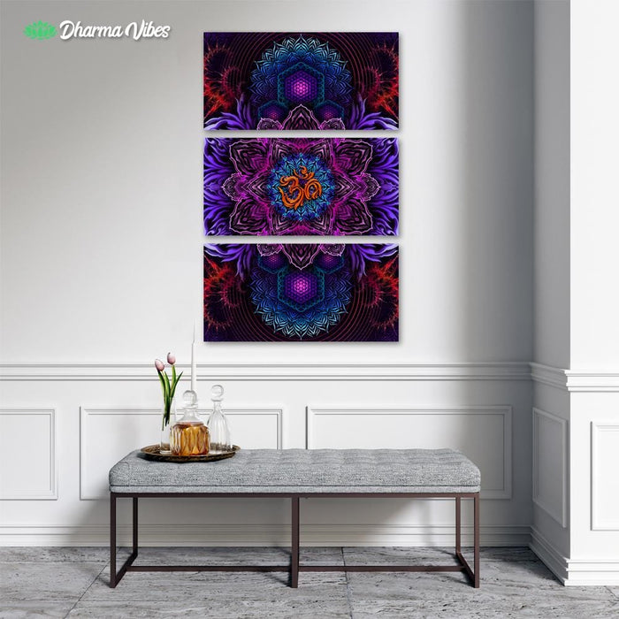 Universal Resonance by YantrArt 3-Piece Canvas
