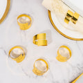 Urbane Gold Napkin Rings (Set of 6) Napkin Rings June Trading