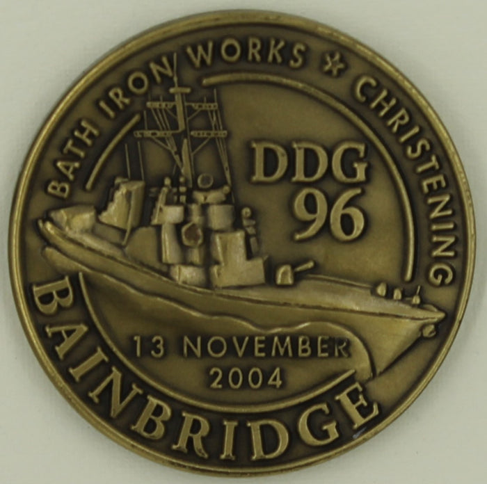 USS Bainbridge DDG-96 Navy Challenge Coin