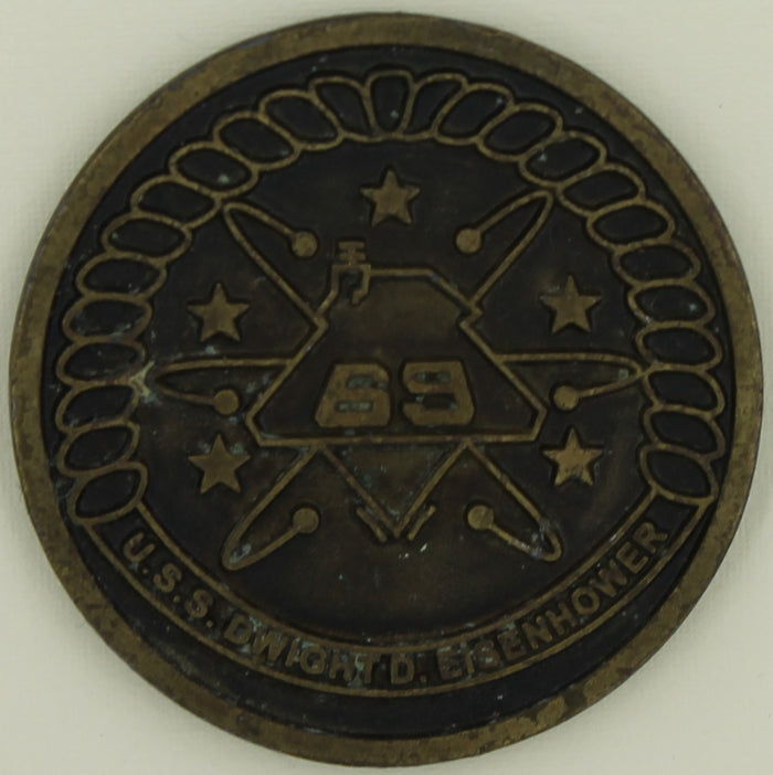 USS Dwight D Eisenhower CVN-69 IKEBATGRU Battle Group Navy Challenge Coin