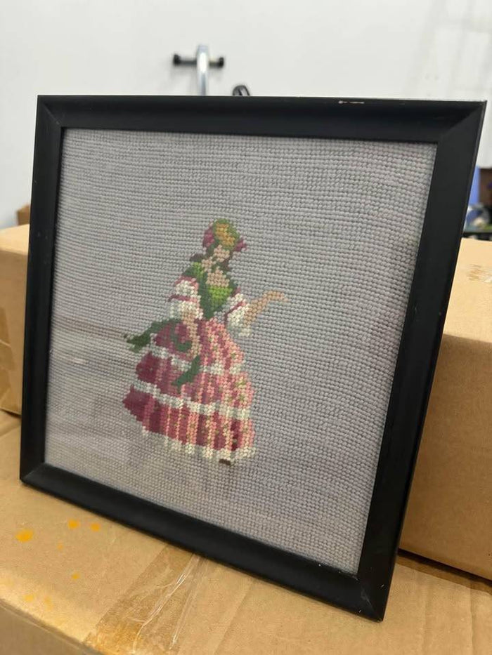 Victorian Woman Crewel