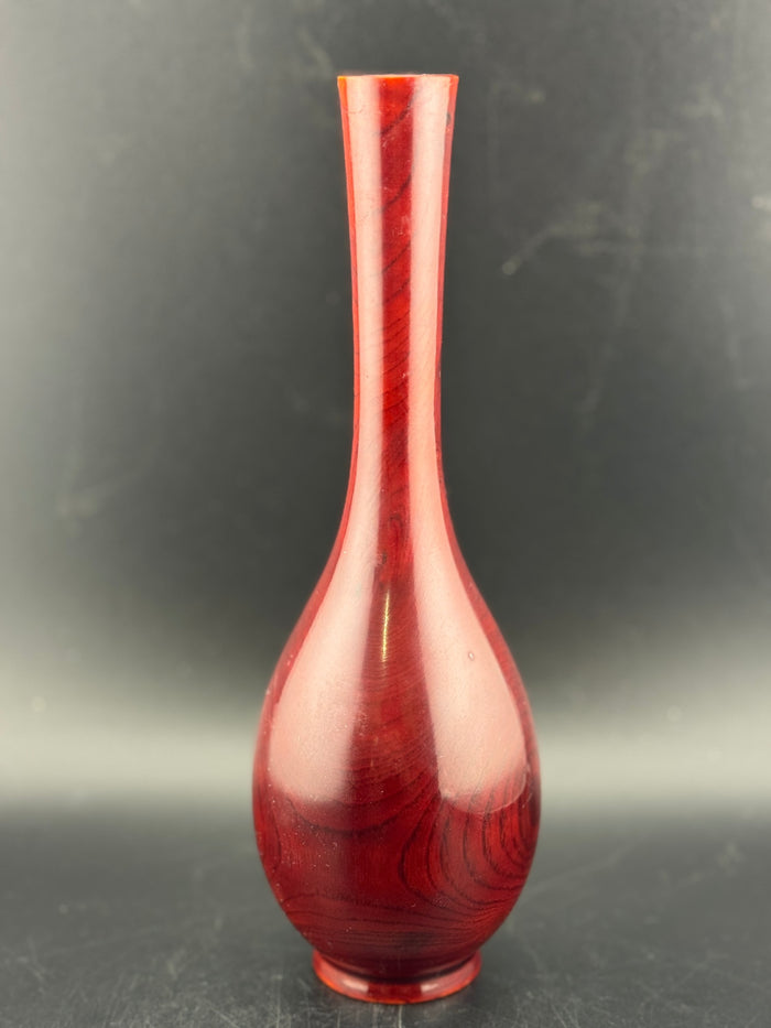 Vintage Inlaid Abalone Shell Iris Flower Vase