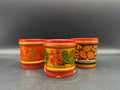 VTG Khokhloma Cups, Set of 3