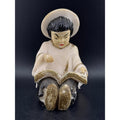 VTG Salt Stone Little Asian Girl Reading