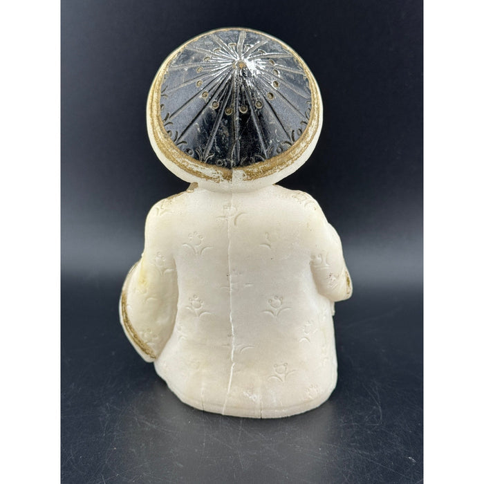 VTG Salt Stone Little Asian Girl Reading